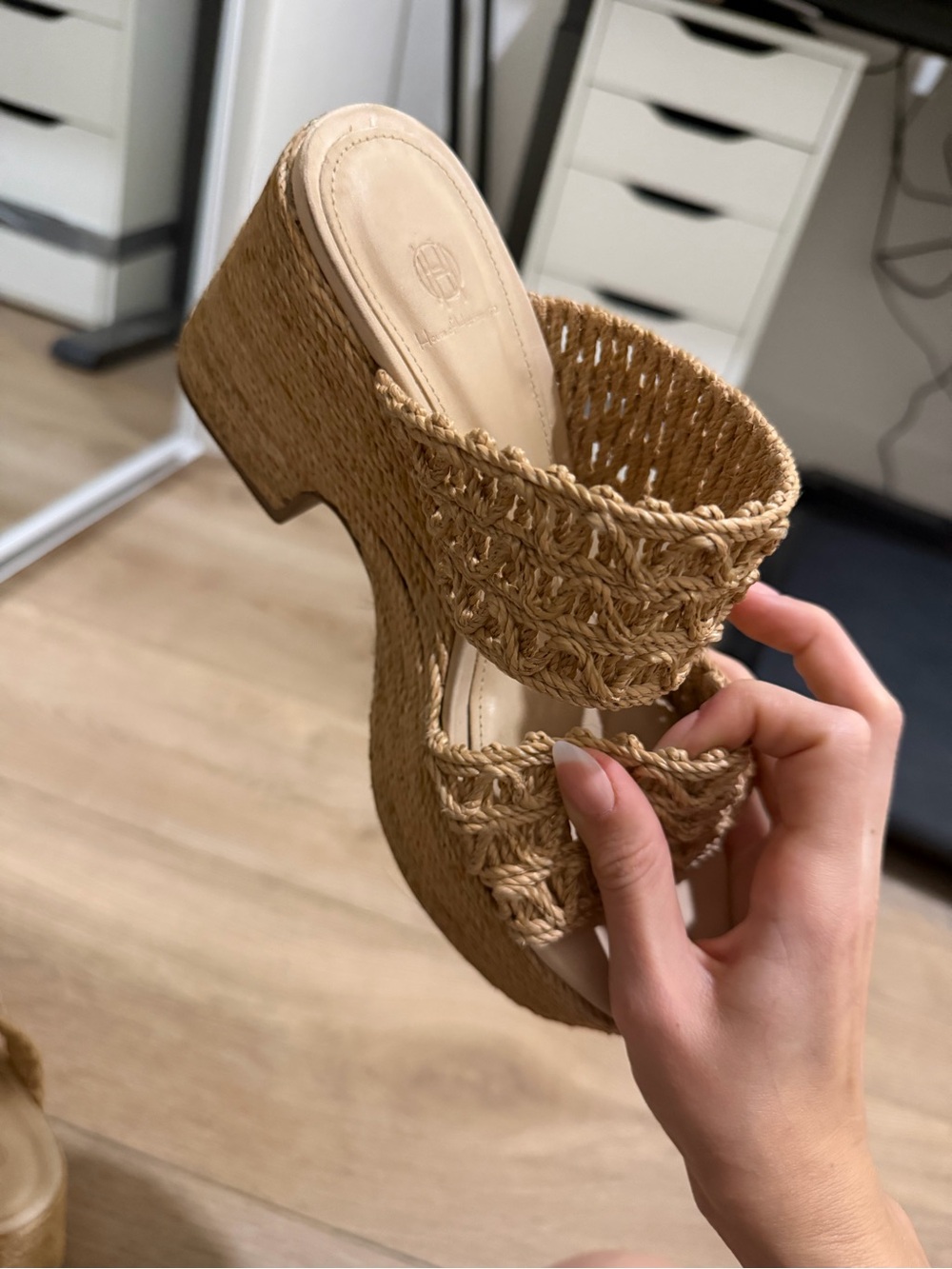 House of Harlow 1960 x REVOLVE Birdie Heel in Natural size 7.5 - Picture 6 of 8